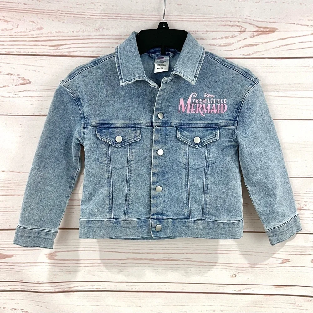 Disney Princess The Little Mermaid Ariel Girls Denim Jean Jacket